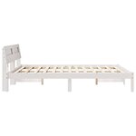 vidaXL Cadre de lit avec tête de lit Blanc 140 x 200 cm Pin massif