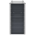 vidaXL Lit surélevé de jardin Anthracite 160x40x77 cm Acier galvanisé