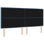 vidaXL Tête de lit LED avec des lumières à LED Bleu 200 cm Polyester