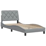 vidaXL Cadre de lit sans matelas gris clair 90x200 cm tissu