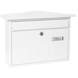 Boîte aux Lettres en Acier  Deco E5701  Fond Étroit  Anti-pluie  Blanc