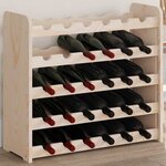 vidaXL Casier à vin 67 5x25x60 cm Bois de pin massif
