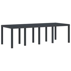 vidaXL Table de jardin pour repas Anthracite 250 x 100 x 73 cm