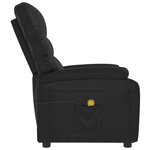 vidaXL Fauteuil de massage Noir Similicuir