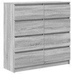 vidaXL Buffet sonoma gris 100x35x99 cm bois d'ingénierie
