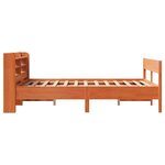 vidaXL Cadre de lit sans matelas cire marron 135x190cm bois pin massif