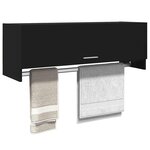 vidaXL Garde-robe noir 100x32 5x35 cm bois d'ingénierie