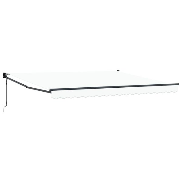 vidaXL Auvent Rétractable Blanc 400 × 300 cm Polyester et Aluminium