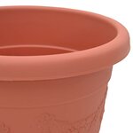 vidaXL Pots de plantes 6 Pièces Rouge brique Ø 39 x 32 cm Plastique