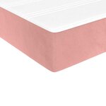 vidaXL Matelas de lit à ressorts ensachés rose 100x220x20 cm velours