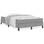 vidaXL Lit à ressorts avec matelas Gris clair 120 x 190 cm tissu