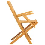 vidaXL Chaises de jardin pliantes lot de 8 55x61x90cm bois massif teck
