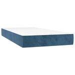 vidaXL Sommier à lattes de lit matelas et LED Bleu foncé 200x200 cm