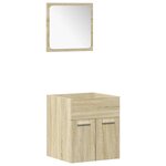 vidaXL Ensemble de meubles de salle de bain 4 Pièces chêne sonoma