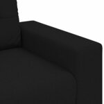 vidaXL Ensemble de Canapés avec coussin avec oreiller 3 Pièces Noir tissu