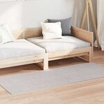 vidaXL Tapis de surface HUARTE Crème 150 x 80 cm Polyester
