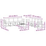 vidaXL Ensemble de canapés d'extérieur 9 pc Blanc et crème