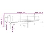vidaXL Lit de jour bois de pin massif 80x200 cm