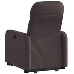 vidaXL Fauteuil inclinable électrique marron foncé tissu