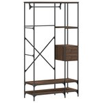 vidaXL Porte-vêtements avec étagères chêne marron bois d'ingénierie