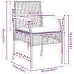 vidaXL Ensemble de salle à manger pour jardin 9 Pièces Gris polyrotin