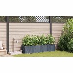 vidaXL Pots de jardin Gris clair 160 x 40 x 37.5 cm Acier