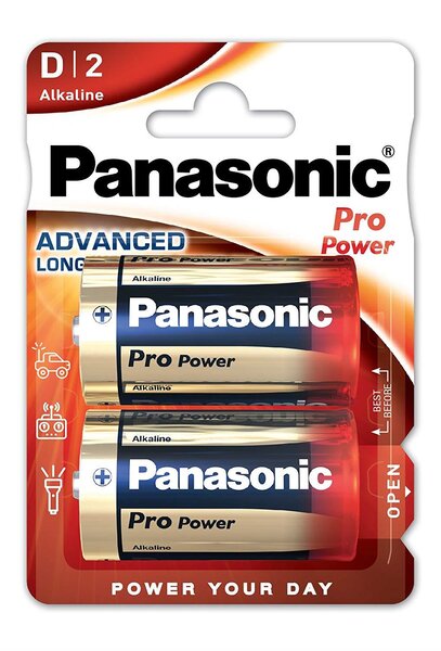 Blister 2 Piles Pro Power GOLD LR20/D (Mono) - alkaline manganese 1.5 V PANASONIC