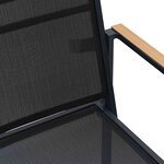 vidaXL Chaises de jardin 2 Pièces Noir et anthracite 53 5 x 59 x 77 cm