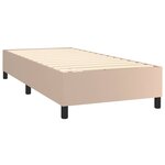 vidaXL Sommier à lattes de lit avec matelas LED Cappuccino 100x200 cm