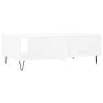 vidaXL Table basse blanc 104x60x35 cm bois d'ingénierie