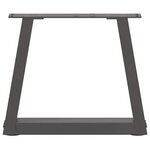 vidaXL Pieds de table basse en forme de V  2 pièces  anthracite  40 x (30-31 3) cm  acier