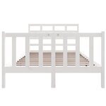 vidaXL Cadre de lit sans matelas blanc bois de pin massif
