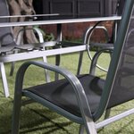 Le Grenadin : Salon de jardin table et 6 chaises en aluminium