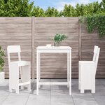 vidaXL Ensemble de bar de jardin 3 Pièces blanc bois de pin massif