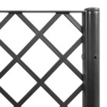 vidaXL Jardinière avec treillis noir 160x40x140 cm PP