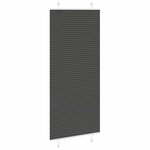 vidaXL Store plissé noir 85x200 cm largeur du tissu 84 4 cm polyester