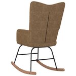 vidaXL Chaise à bascule Taupe Tissu