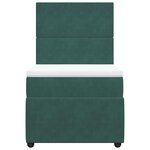 vidaXL Sommier à lattes de lit avec matelas Vert foncé 90x200 cm