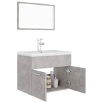 vidaXL Ensemble de meubles de salle de bain Gris béton Aggloméré