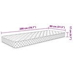vidaXL Matelas en mousse à mémoire de forme blanc 80x200x17 cm