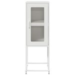 vidaXL Buffet blanc 36x39x107 cm acier laminé à froid