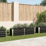 vidaXL Lit surélevé de jardin Anthracite 160x40x45 cm Acier galvanisé