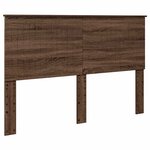 vidaXL Cadre de lit Chêne brun 150 x 200 cm Bois Ingénierie