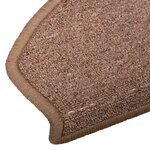 vidaXL Tapis d'escalier auto-adhésifs 15 Pièces Marron 80 x 24 5 x 3 5 cm