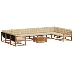 vidaXL Ensemble de canapés d'extérieur 11 Pièces Naturel et Beige