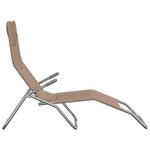 vidaXL Chaises longues pliables 2 Pièces taupe textilène et acier