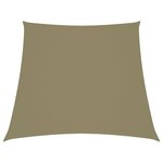 vidaXL Voile de parasol Tissu Oxford trapèze 2/4x3 m Beige