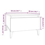 vidaXL Table d'appoint Blanc brillant 50x46x35 cm Bois d'ingénierie