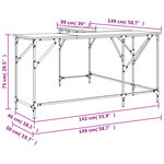 vidaXL Bureau chêne sonoma 149x149x75 cm bois d'ingénierie