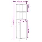 vidaXL Meuble de salle de bain avec étagères chêne marron 36x35x165 cm